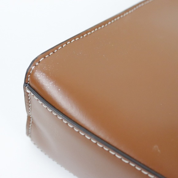 NWT Staud Rey Bag Tan Leather Structured Shoulder Purse *with flaw - Picture 13 of 13